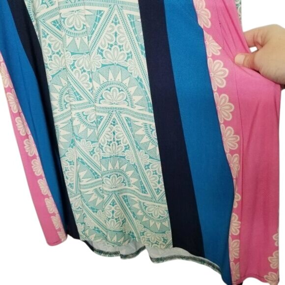 Boston Proper Multicolor Boho-Inspired Long Sleeve V-Neck Dress Size 6 Polyester - Picture 9 of 15